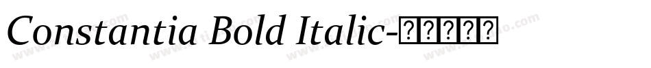 Constantia Bold Italic字体转换